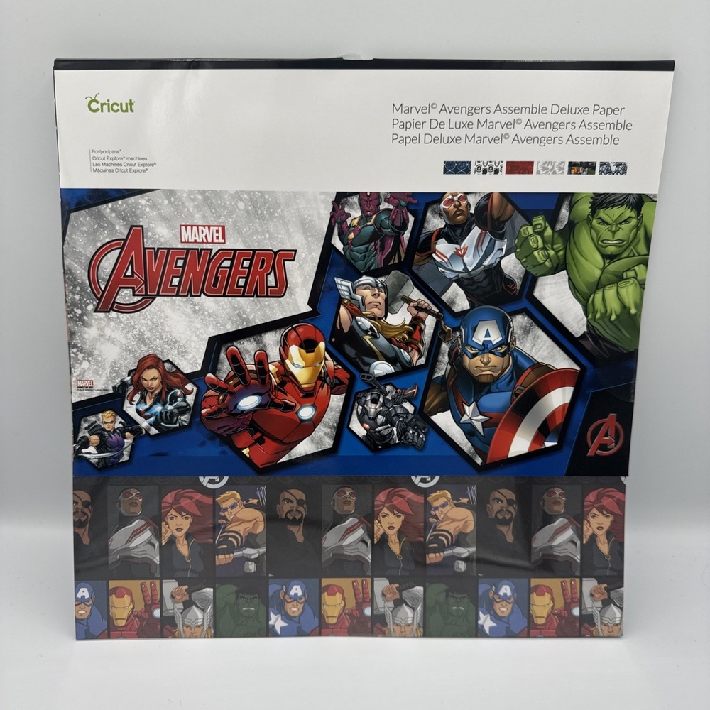 New Cricut Deluxe Paper 12x12 Marvel Avengers Assemble Deluxe Paper